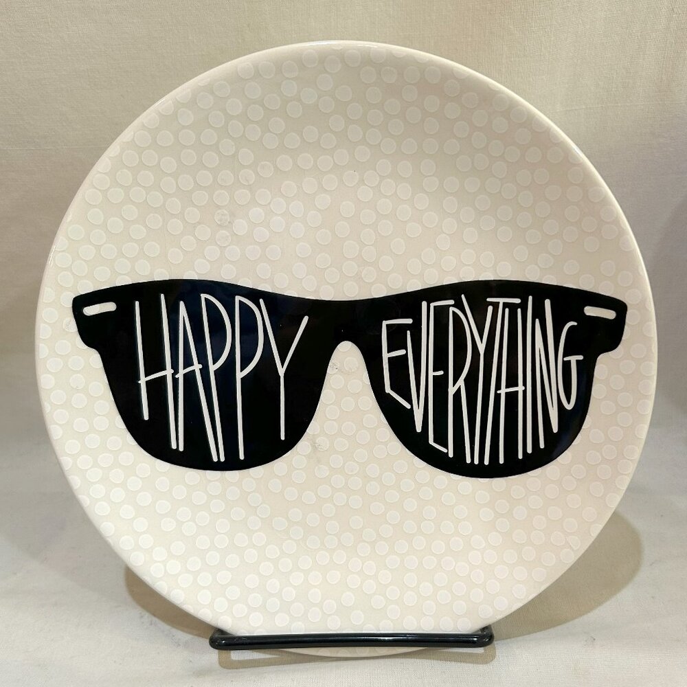 Laura Johnson Happy Everything Sunglasses Plate 8" Coton Colors Collection